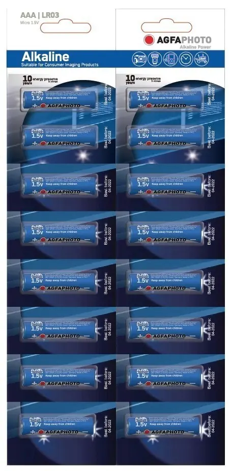 16x BATERIE ALKALICZNE LR03 AAA MAŁE PALUSZKI 1,5V w sklepie Wasserman.eu
