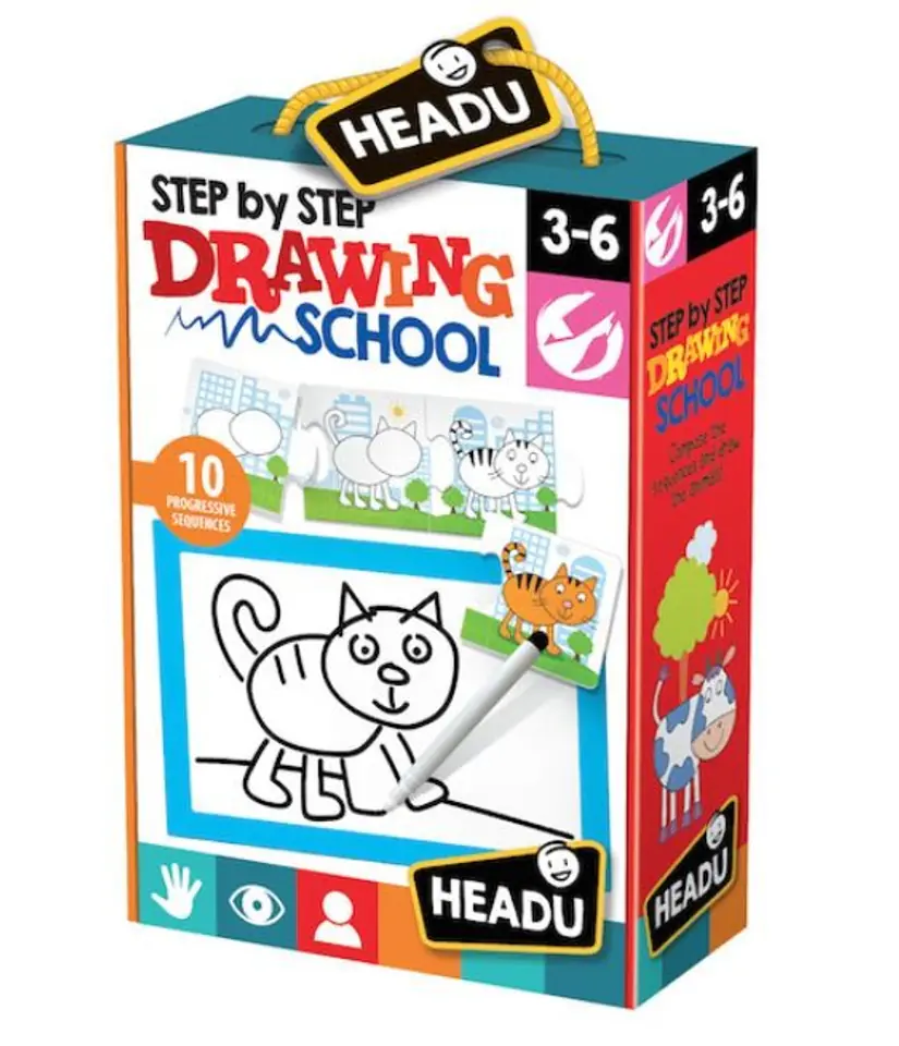 Drawing School - Step by step HEADU at Wasserman.eu