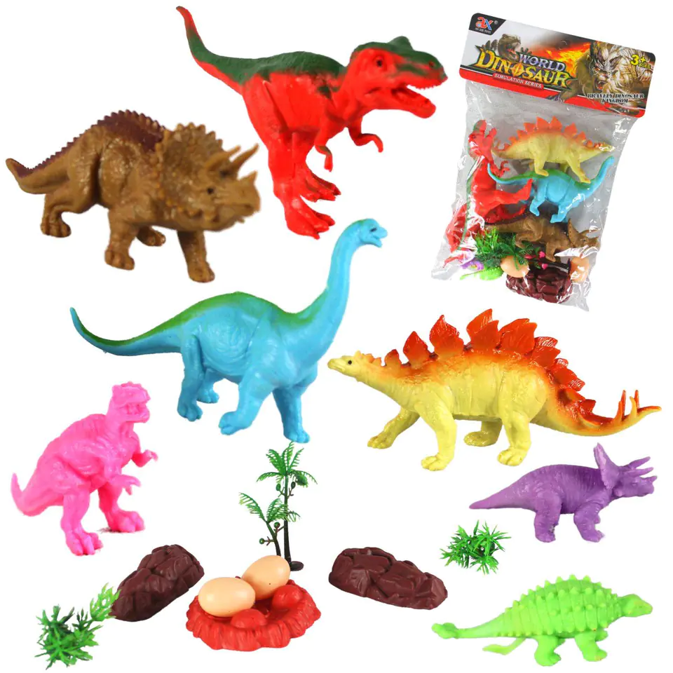 ⁨SET DINOSAURS DINOSAUR FIGURES T-REX LARGE 15PCS⁩ at Wasserman.eu