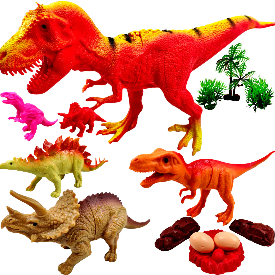 ⁨SET DINOSAURS DINOSAUR FIGURES T-REX LARGE 14PCS⁩ at Wasserman.eu