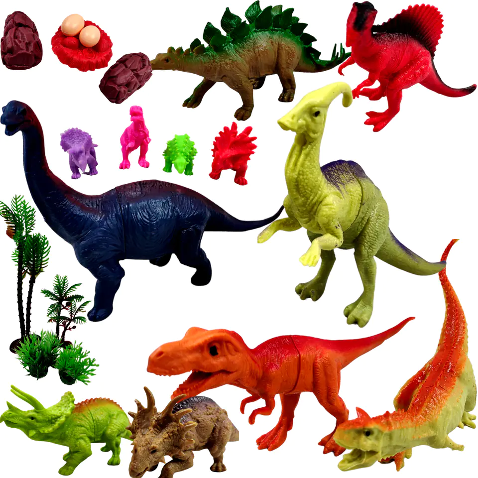 ⁨SET DINOSAURS DINOSAUR FIGURES T-REX LARGE 21PCS⁩ at Wasserman.eu