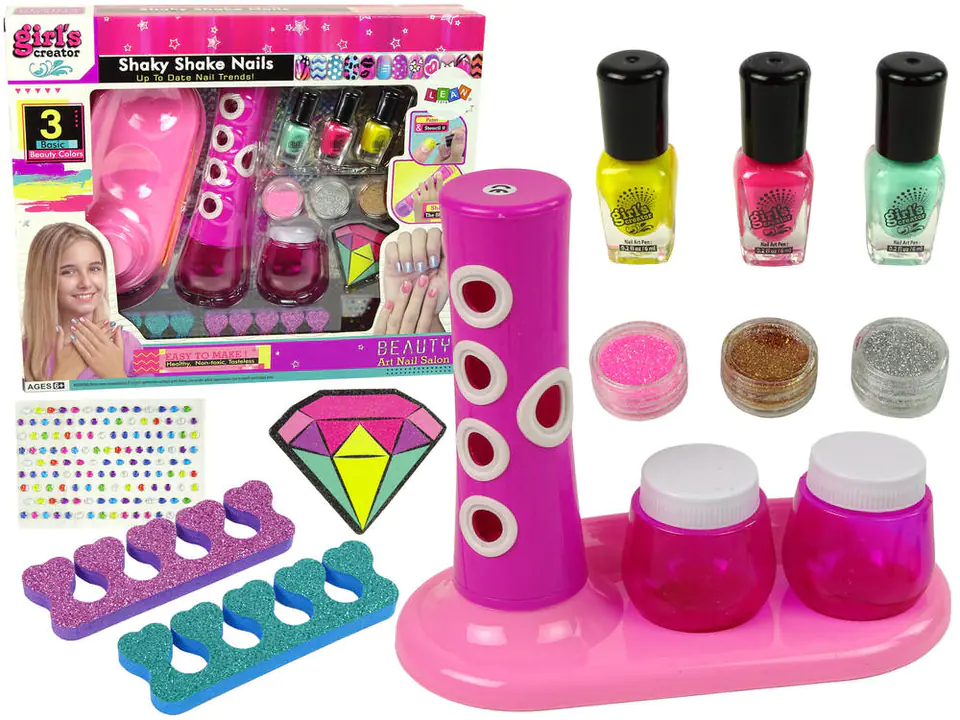 ⁨Nail Painting Kit Glitter Dispenser Nail Polish Stickers⁩ at Wasserman.eu