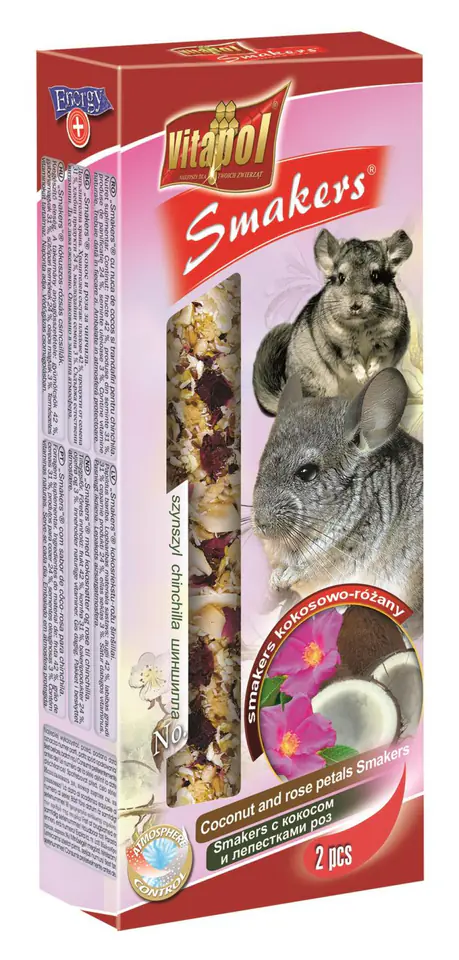 ⁨VITAPOL SMAKERS FOR CHINCHILLA COCONUT-ROSE [ZVP-1605] 90g⁩ at Wasserman.eu