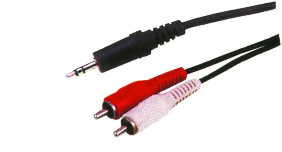 ⁨KPO2747-1,5 Kabel jack 3,5 - 2 x rca 1,5m⁩ w sklepie Wasserman.eu