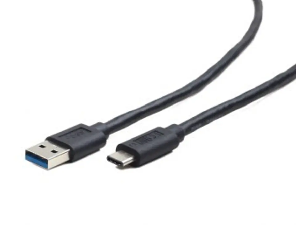 ⁨Kabel USB 3.0 typ C AM/CM/0.5m/czarny⁩ w sklepie Wasserman.eu