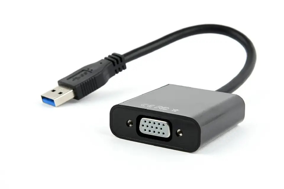 ⁨Adapter USB 3.0 -> VGA czarny⁩ w sklepie Wasserman.eu