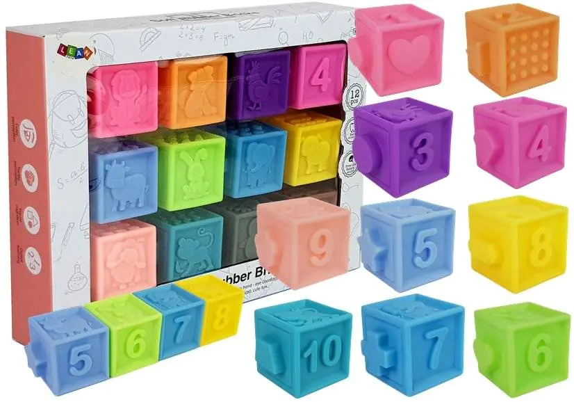 ⁨Sensory set soft blocks animals numbers12 pieces⁩ at Wasserman.eu