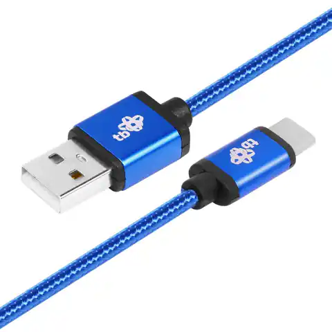 ⁨Kabel USB-USB C 1.5m niebieski sznurek⁩ w sklepie Wasserman.eu