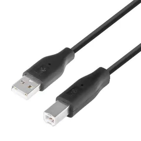 ⁨Kabel USB AM-BM 1.8 czarny⁩ w sklepie Wasserman.eu