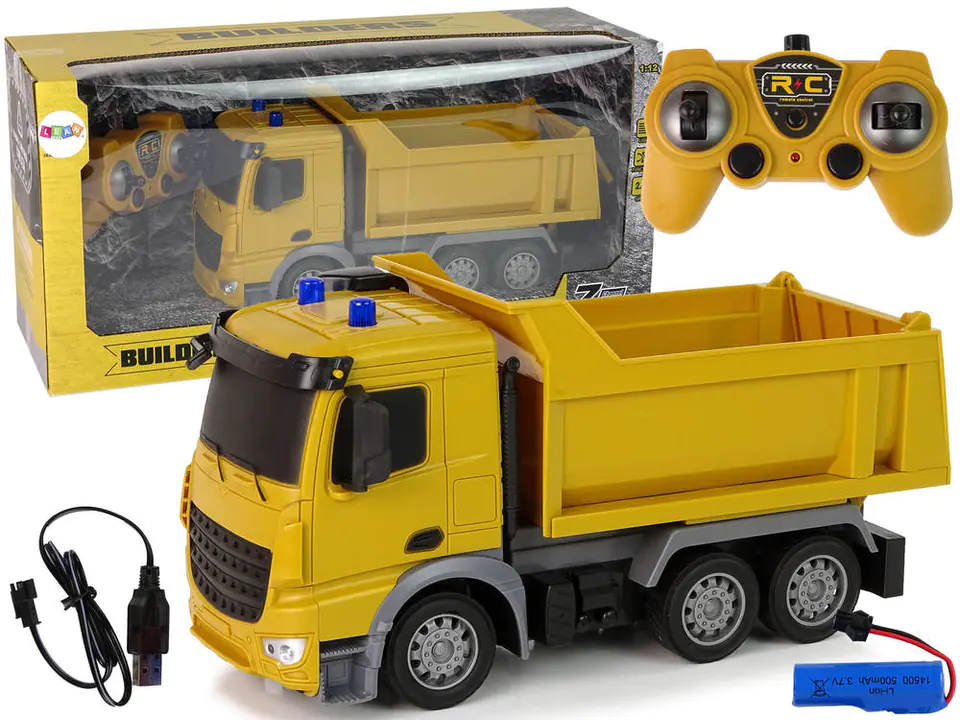 ⁨Tipper Construction Vehicle Construction 2.4G R/C Yellow 1:12 Pilot⁩ at Wasserman.eu