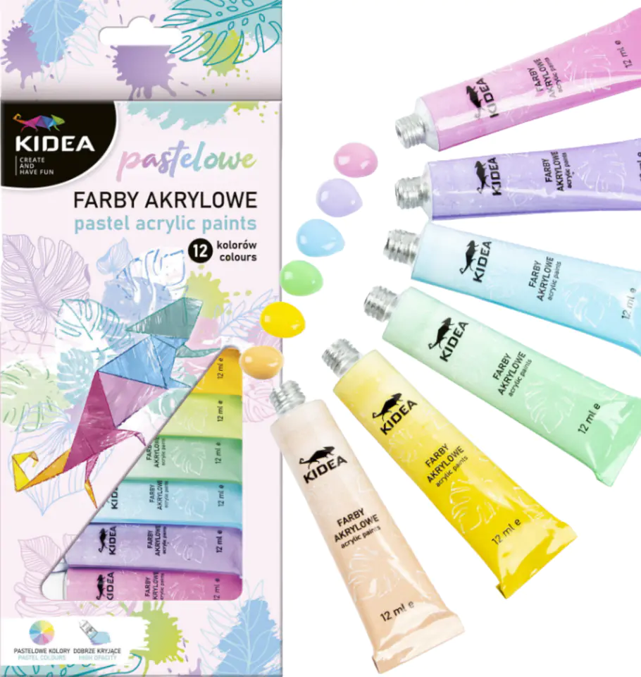 ⁨ACRYLIC PASTEL PAINTS IN TUBES 12KOL 12ML ZESTA⁩ at Wasserman.eu