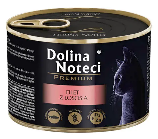 ⁨Dolina Noteci Premium salmon fillet with sauce - wet cat food - 185 g⁩ at Wasserman.eu