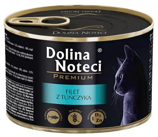 ⁨Dolina Noteci Premium tuna fillet with sauce - wet cat food - 185 g⁩ at Wasserman.eu