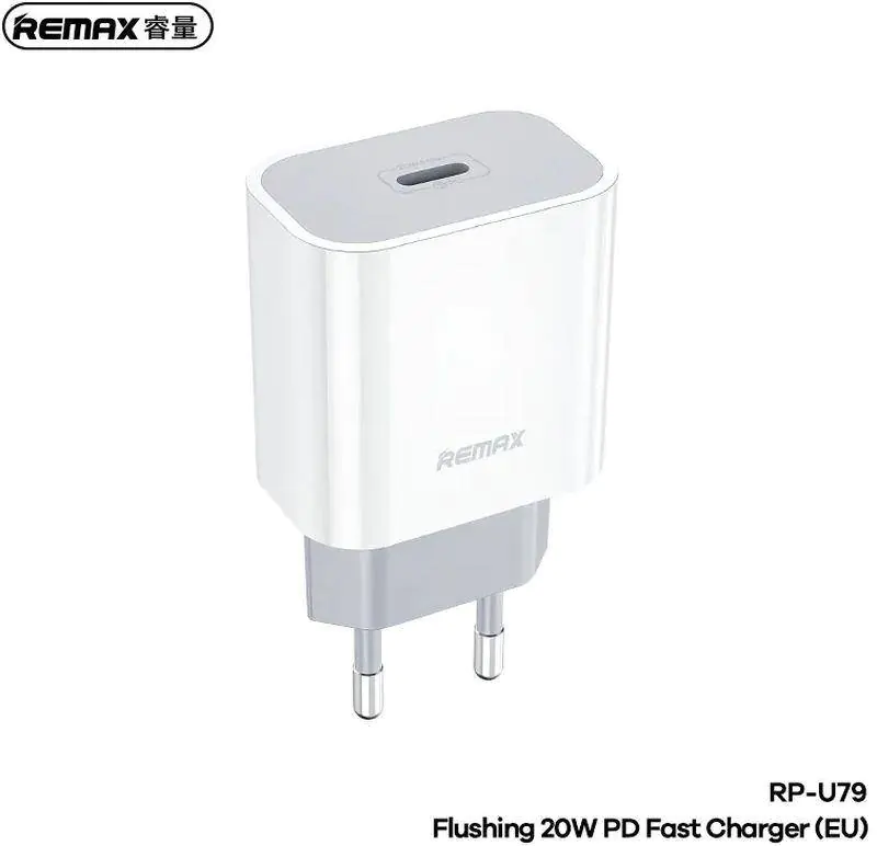 ⁨ORDER NETWORK 1xTYPE-C REMAX WHITE RP-U79 PD 20W WHITE⁩ at Wasserman.eu