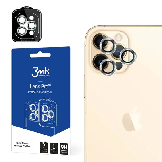 ⁨Tempered Glass for Camera IPHONE 12 PRO MAX 3MK Lens Protection Pro silver⁩ at Wasserman.eu