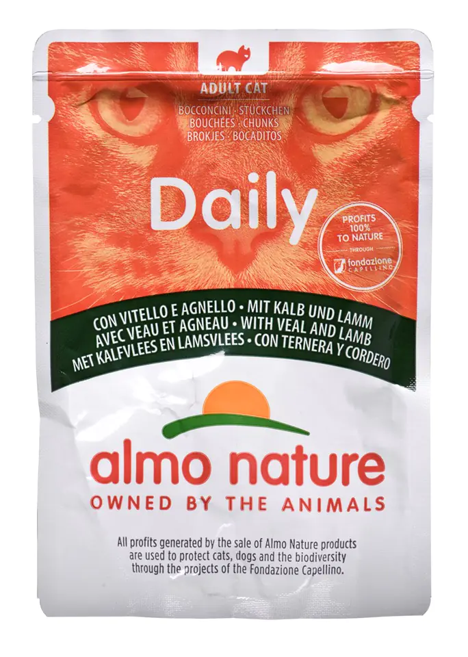 ⁨ALMO NATURE Daily Menu Cielęcina z jagnięciną - saszetka 70g⁩ w sklepie Wasserman.eu