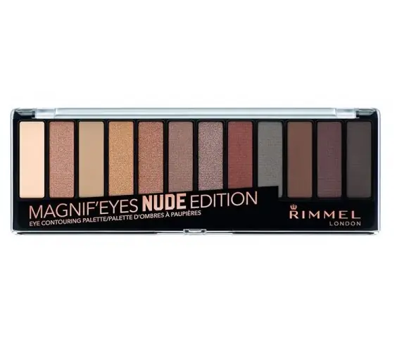 ⁨Rimmel London 001 Nude Edition Contouring Palette Magnif Eyes Cienie do powiek 14,16g (W)⁩ w sklepie Wasserman.eu