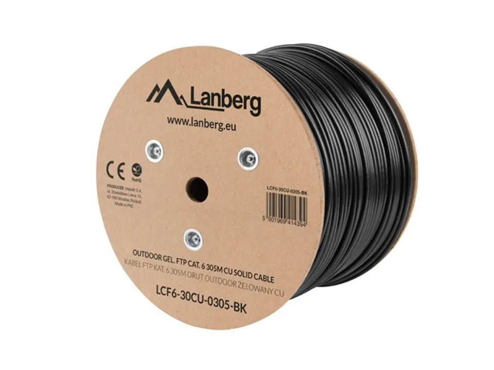 ⁨FTP Solid Cable Cat.6 305m CU outdoor gel⁩ at Wasserman.eu