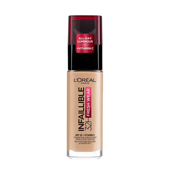 ⁨L'OREAL Infallible 32H Fresh Wear Foundation długotrwały podkład do twarzy 145 Beige Rose 30ml⁩ w sklepie Wasserman.eu