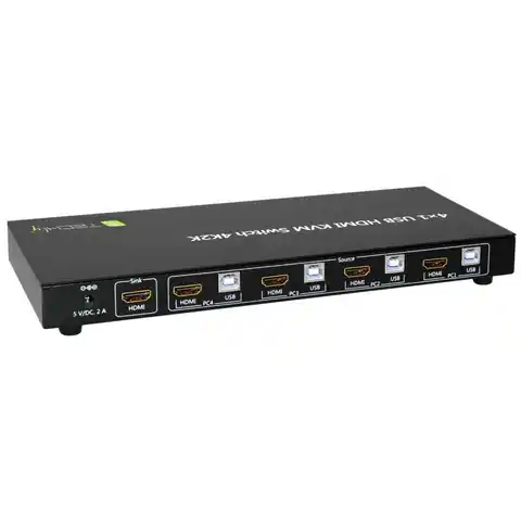 ⁨4-Port HDMI/USB 4x1 KVM Switch with Audio⁩ at Wasserman.eu