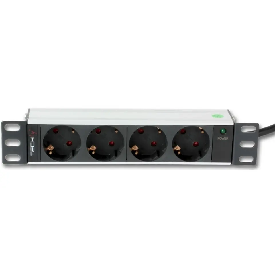 ⁨Listwa zasilająca Rack 10 1U 250V/16A 4xSchuko, 1,8m⁩ w sklepie Wasserman.eu