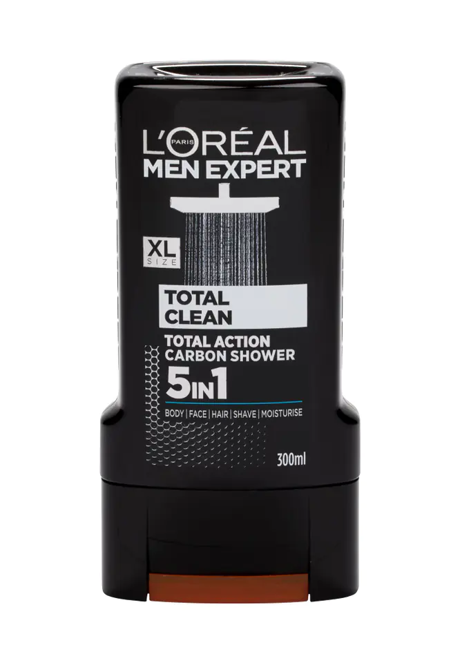 ⁨L ́Oréal Paris Total Clean Men Expert 5 in 1 Shower Gel 300ml (M)⁩ at Wasserman.eu