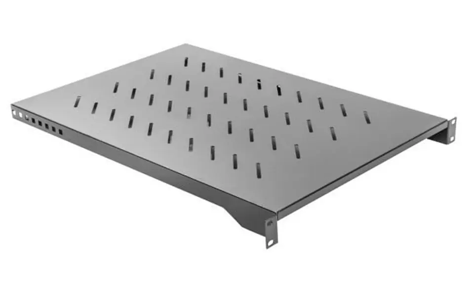 Fixed shelf 1U 19 inch 483x750mm black at Wasserman.eu