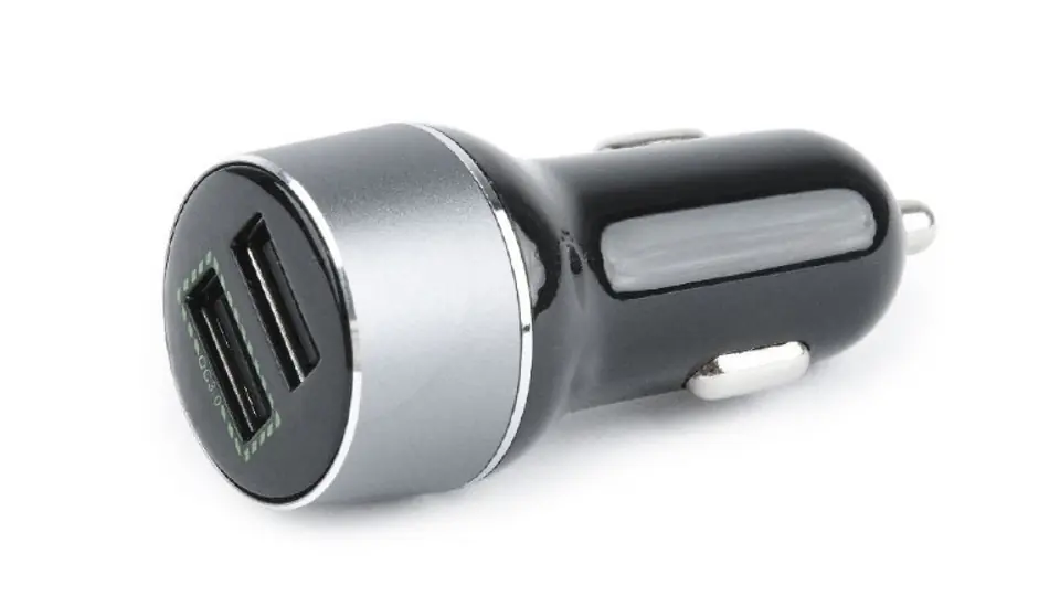 Car charger 2xUSB/2.1A/black at Wasserman.eu