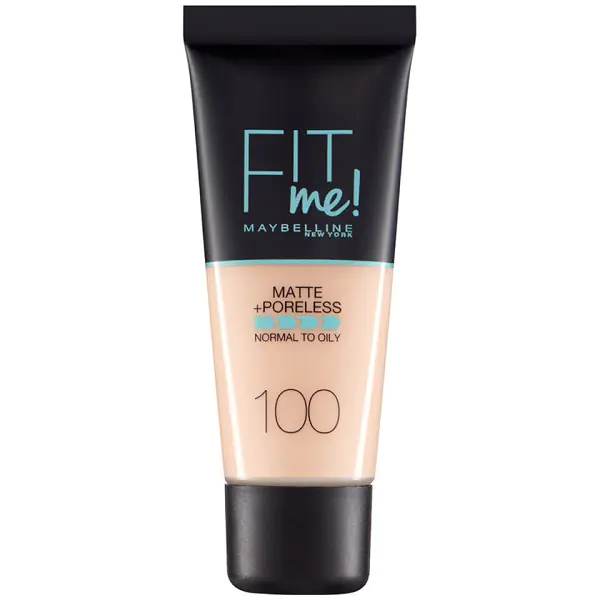 ⁨Maybelline Fit Me Matte Poreless Foundation mattifying foundation 100 Warm Ivory 30ml⁩ at Wasserman.eu