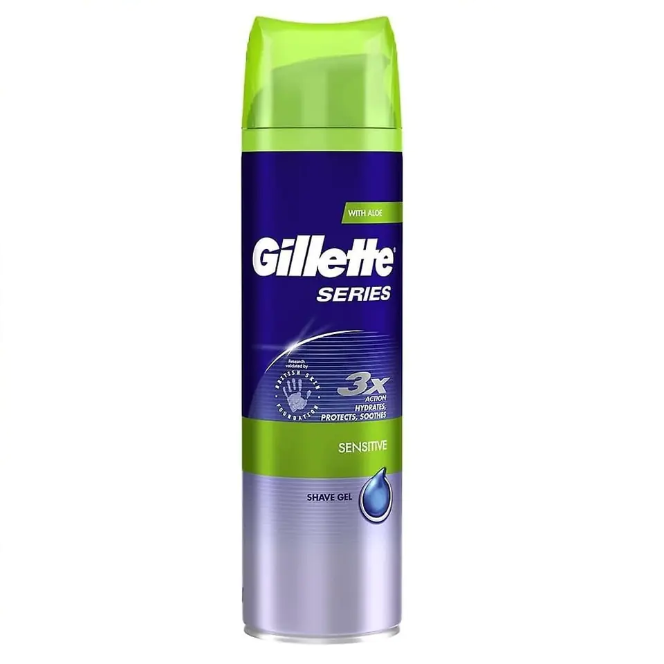 ⁨Gillette Series Sensitive with Aloe Shaving Gel 200 ml⁩ at Wasserman.eu