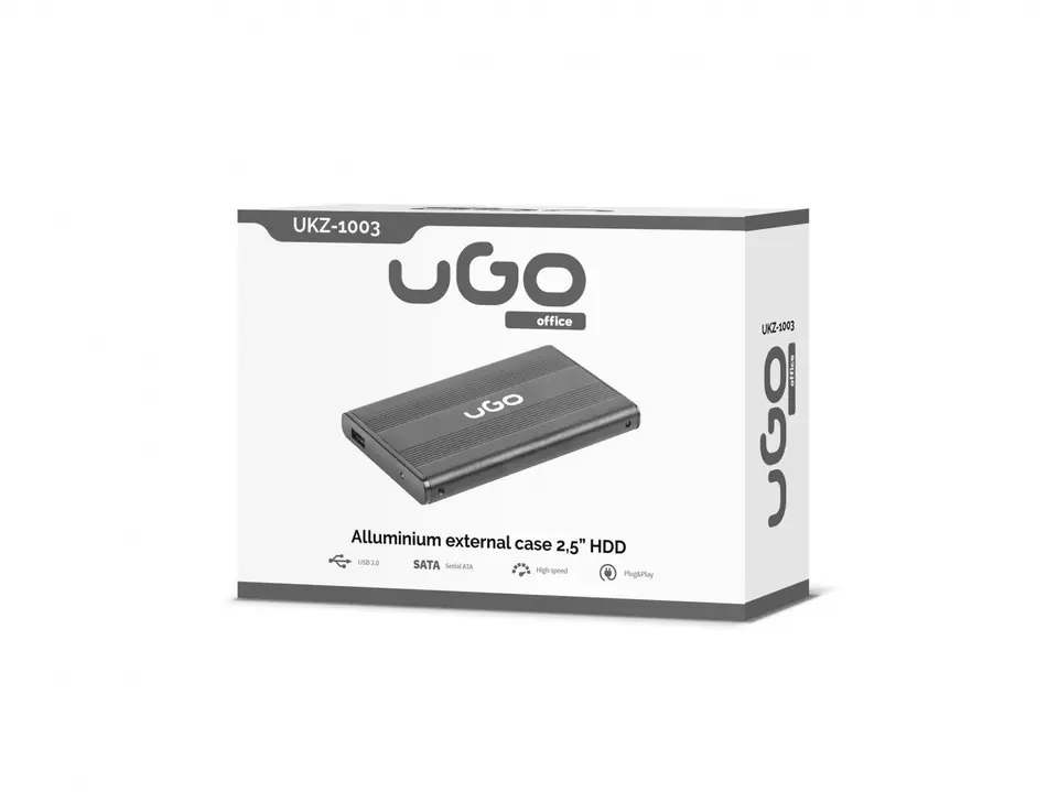 ⁨External HDD Enclosure 2,5'' USB 2.0 Aluminium⁩ at Wasserman.eu