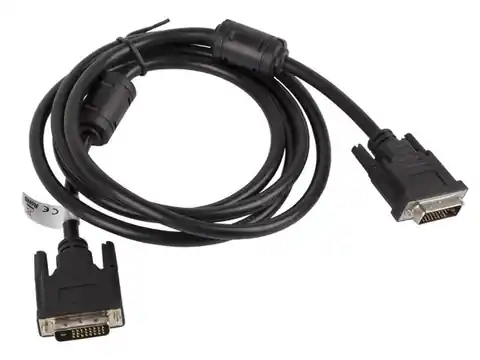 ⁨Kabel DVI-D(24+1) - DVI-D(24+1) M/M 1.8M czarny⁩ w sklepie Wasserman.eu