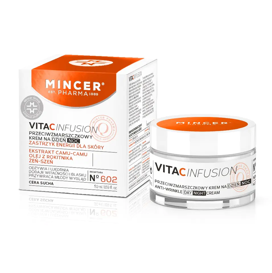 ⁨Mincer Pharma Vita C Infusion przeciwzmarszczkowy krem na dzień/noc No.602 50ml⁩ w sklepie Wasserman.eu