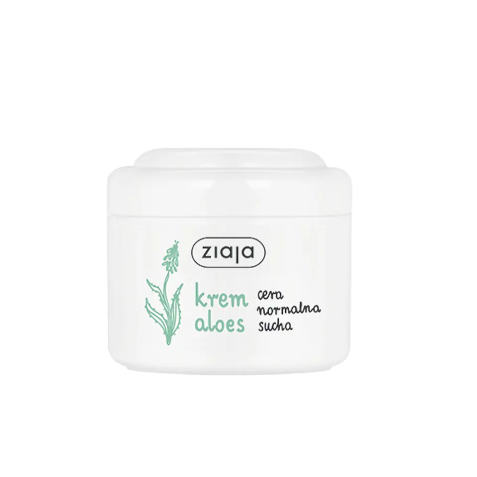 ⁨Ziaja Aloes krem nawilżający do cery suchej i normalnej 100ml⁩ w sklepie Wasserman.eu