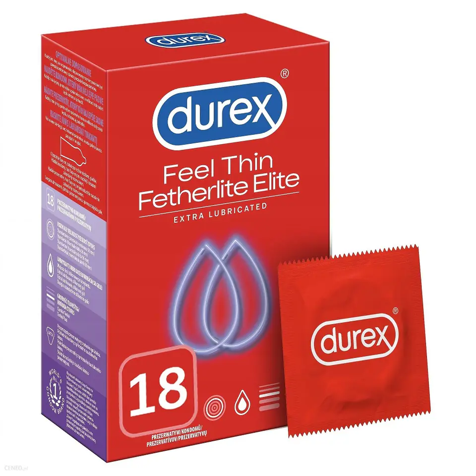 ⁨Durex Durex prezerwatywy Fetherlite Elite 18 szt ultracienkie⁩ w sklepie Wasserman.eu