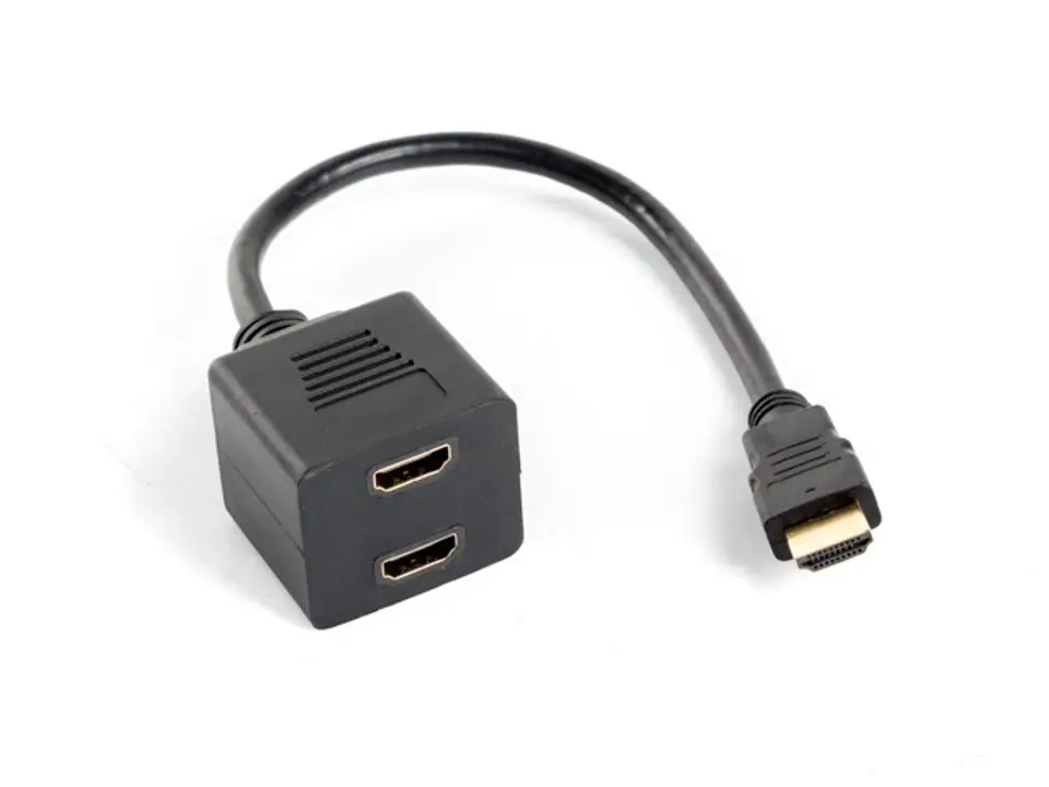 ⁨HDMI-A Adapter (M) -> HDMI-A (F) x2 20cm splitter⁩ at Wasserman.eu