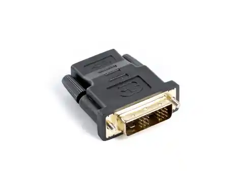 ⁨Lanberg AD-0013-BK cable gender changer HDMI DVI-D 18+1 Single Link Schwarz⁩ im Wasserman.eu