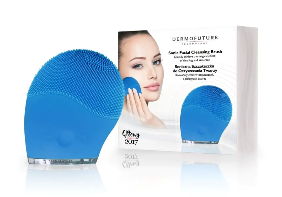 ⁨Dermofuture Sonic Facial Cleansing Brush blue⁩ at Wasserman.eu