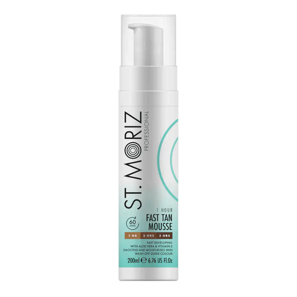 ⁨St.Moriz Professional 1 Hour Fast Tanning Mousse błyskawiczny samoopalacz w piance do ciała i twarzy 200ml⁩ w sklepie Wasserman.eu