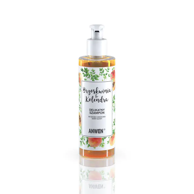 ⁨Anwen Shampoo for dry and sensitive scalp Peach Coriander 200ml⁩ at Wasserman.eu