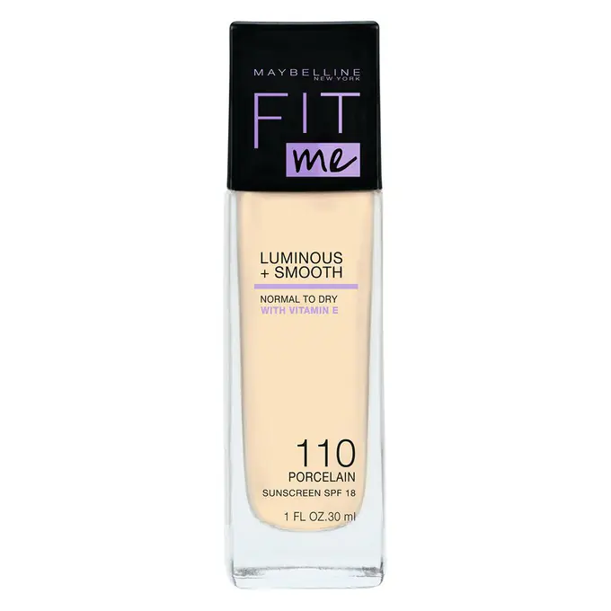 ⁨Maybelline Fit Me Luminous + Smooth Foundation illuminating foundation 110 Porcelain 30ml⁩ at Wasserman.eu