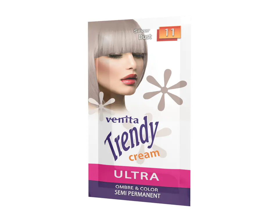 ⁨Venita Trendy Cream Ultra krem do koloryzacji włosów 11 Silver Dust 35ml⁩ w sklepie Wasserman.eu