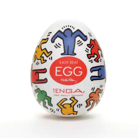 ⁨TENGA Easy Beat Egg Keith Haring Dance jednorazowy masturbator w kształcie jajka⁩ w sklepie Wasserman.eu