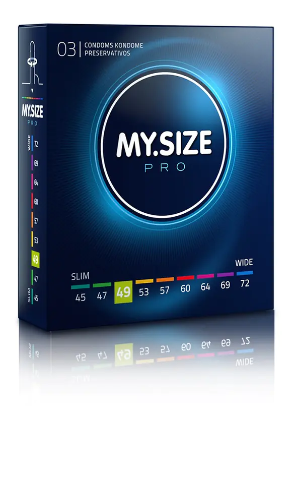 ⁨MY.SIZE PRO Condoms prezerwatywy 49mm 3szt⁩ w sklepie Wasserman.eu