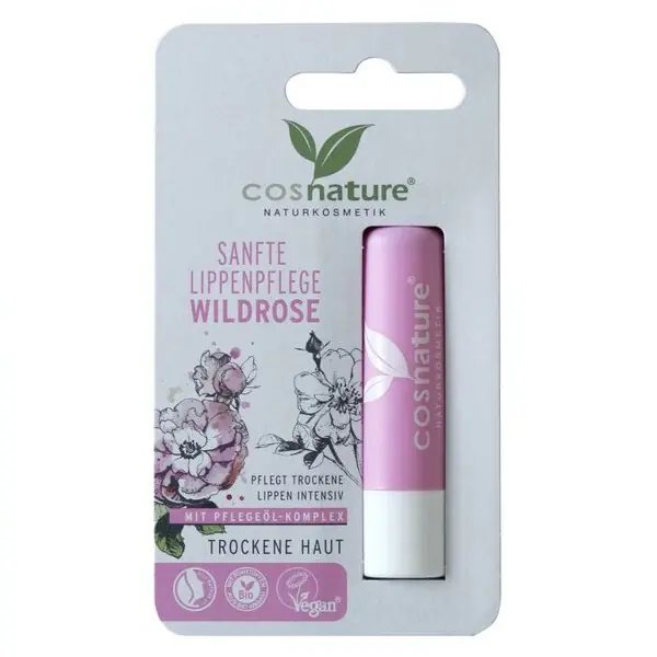 Cosnature Lip Care naturalny ochronny balsam do ust z olejkiem z dzikiej róży 4.8g w sklepie Wasserman.eu