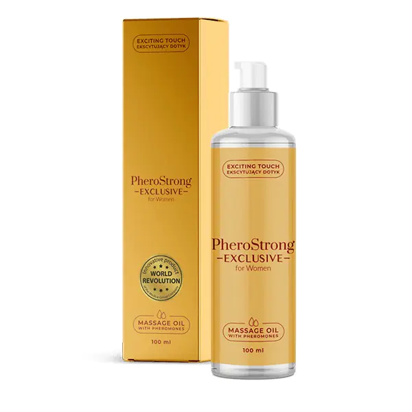 ⁨PheroStrong Exclusive For Women Massage Oil With Pheromones olejek do masażu z feromonami 100ml⁩ w sklepie Wasserman.eu