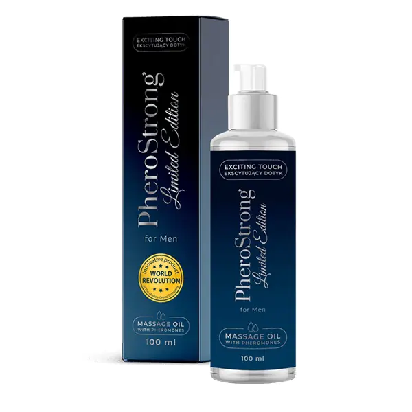 ⁨PheroStrong Limited Edition For Men Massage Oil With Pheromones olejek do masażu z feromonami 100ml⁩ w sklepie Wasserman.eu