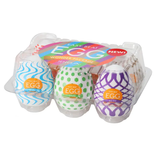 ⁨TENGA 6 Styles Easy Beat Egg Wonder Package Set of 6 Disposable Egg Shaped Masturbators⁩ at Wasserman.eu