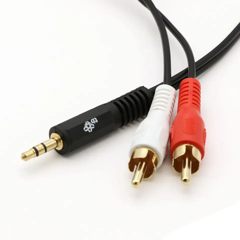 ⁨Kabel 3,5mm Mini Jack - 2x RCA M/M (chinch) 1,5m⁩ w sklepie Wasserman.eu