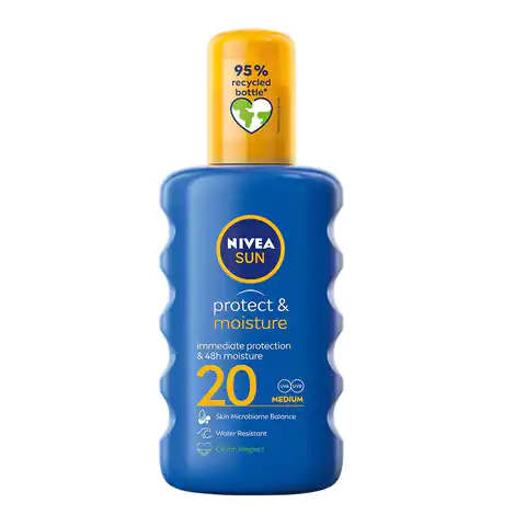 ⁨Nivea Sun Protect  Moisture nawilżający balsam w sprayu do opalania SPF20 200ml⁩ w sklepie Wasserman.eu